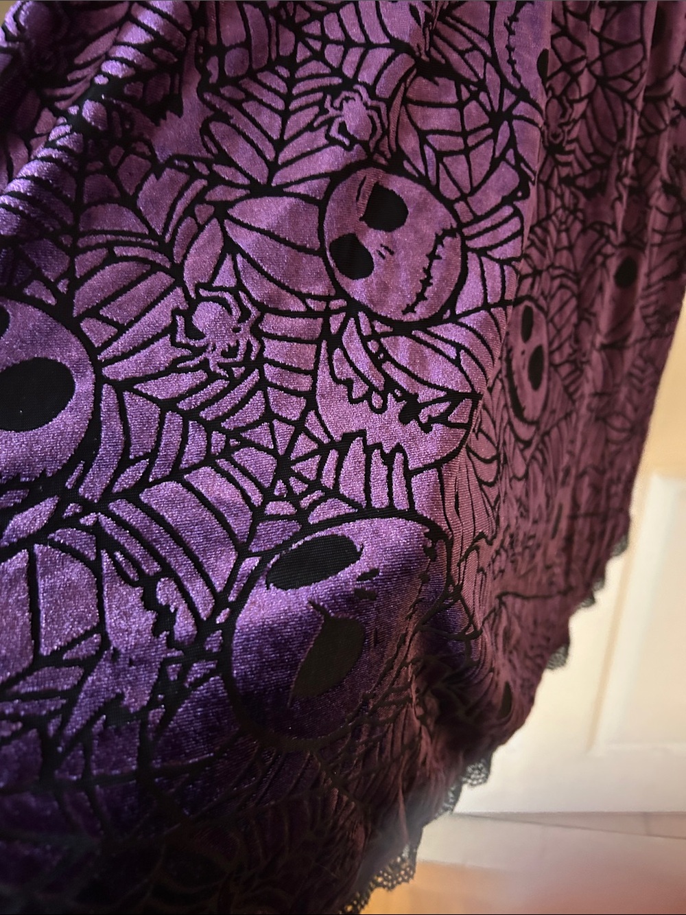 Hot Topic Purple and Black Lace nightmare before Christmas Mini Dress - Picture 2 of 5
